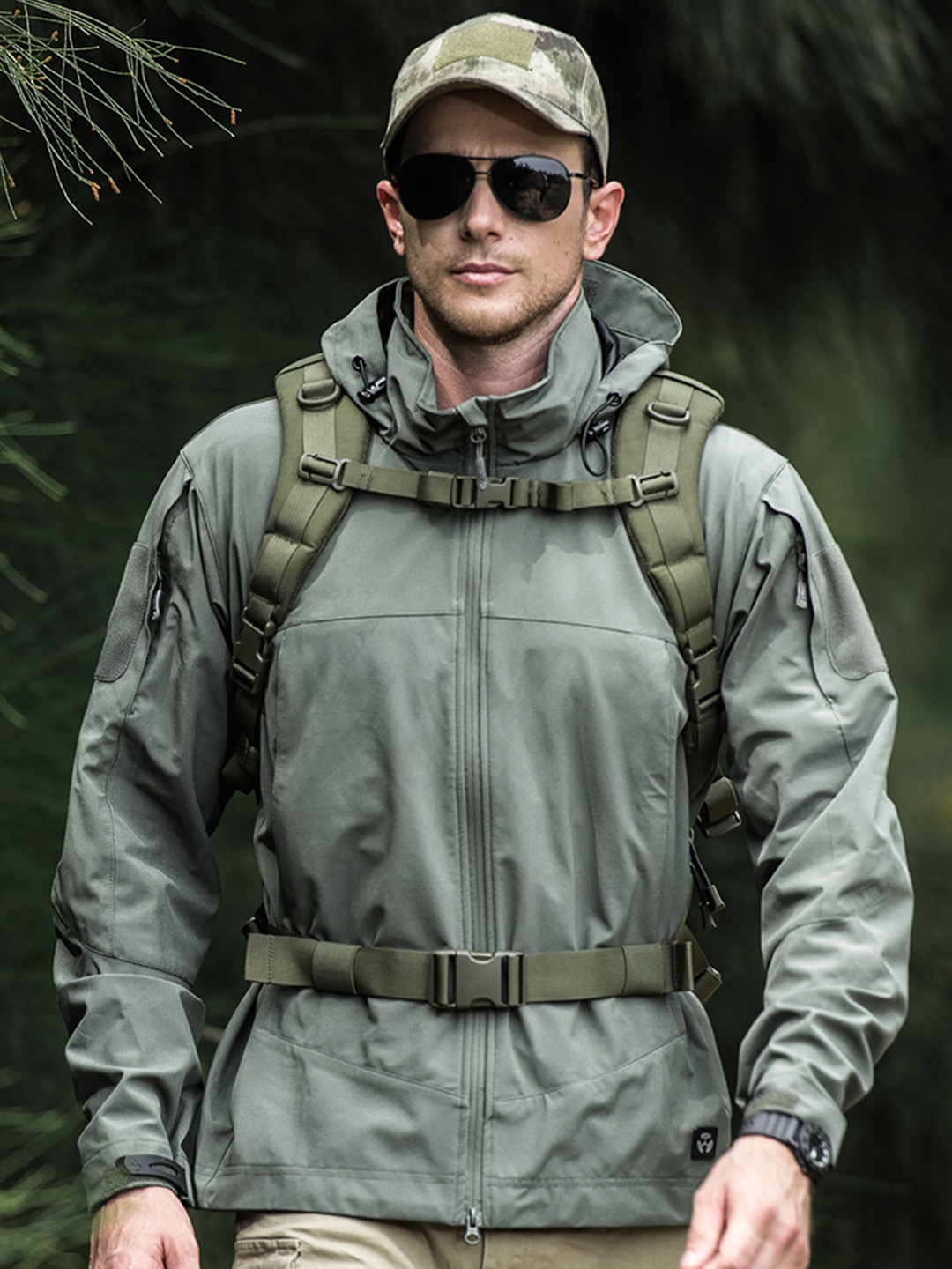 Men's Full Zip Hiking Tactical Jacket