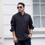 Men's Solid Big and Tall Long Sleeve Shirt