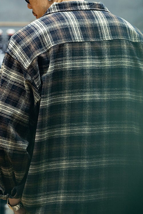Men's Casual Amekaji Plaid Cotton Shirt