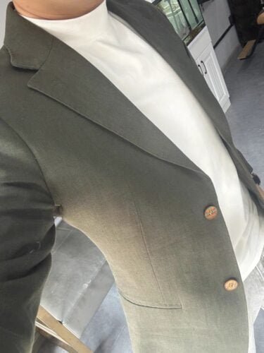 Men's Summer Thin Slim Fit Linen Blazer photo review