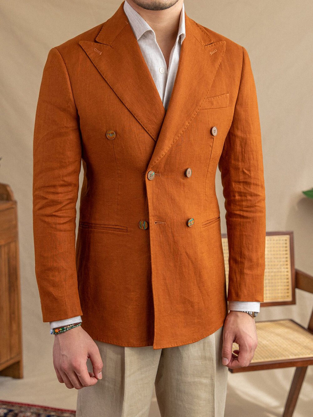 Men’s Lightweight Breathable Linen Blazer