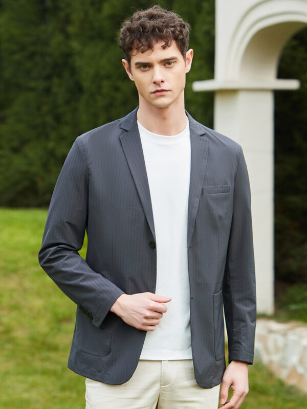 Men's Thin Striped Suit Blazer