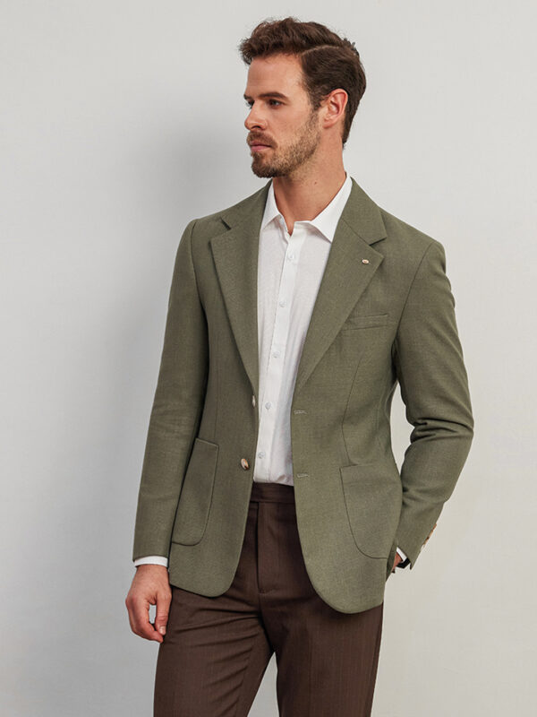 Men's Holiday Herringbone Suit Blazer