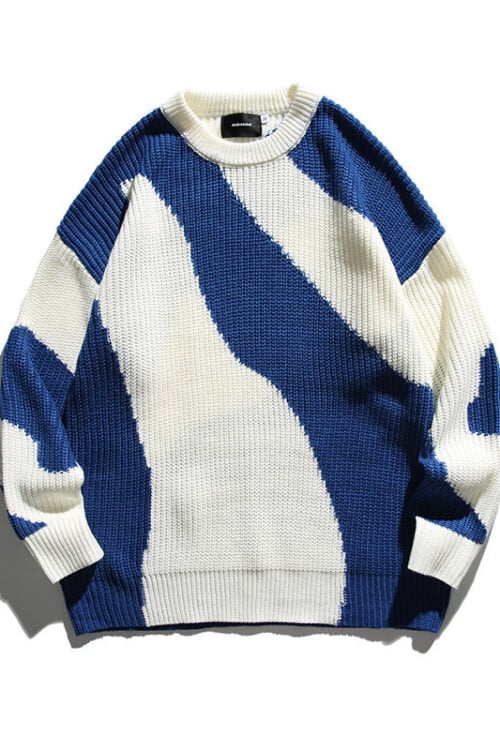 Men's Street Style Pullover Splice Sweater