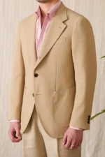 Men's Lightweight Linen Blend Blazer Spring Summer Suit