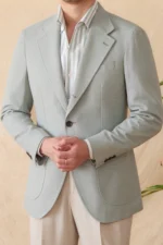 Men's Lightweight Linen Blend Blazer Spring Summer Suit