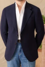 Men's Lightweight Linen Blend Blazer Spring Summer Suit