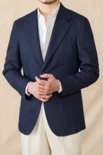 Men's Tencel Linen Cotton Blazer Lightweight Summer Suit