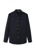 Men's Cotton Oxford Shirt Jacket Casual Long Sleeve