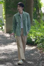 Men's Solid Shirt Jacket Double Pocket Casual Style