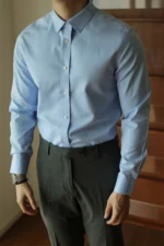 Men's Wrinkle-Free Cotton Slim Fit Business Casual Shirt