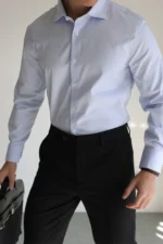 Men's Premium Cotton Business Casual Solid Color Shirt