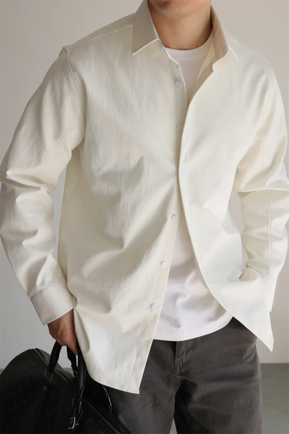 Men's Easy Care Shirt Japanese Relaxed Fit Business Top