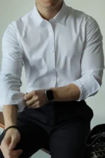 Men's Bamboo Shirt Wrinkle-Free Water Oil Stain Resistant