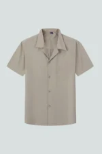 Men's Solid Color Turn-Down Collar Shirt Summer Casual Look
