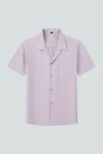 Men's Solid Color Turn-Down Collar Shirt Summer Casual Look