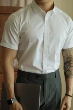 Men's Easy Care Bamboo Fibre Short Sleeve Shirt