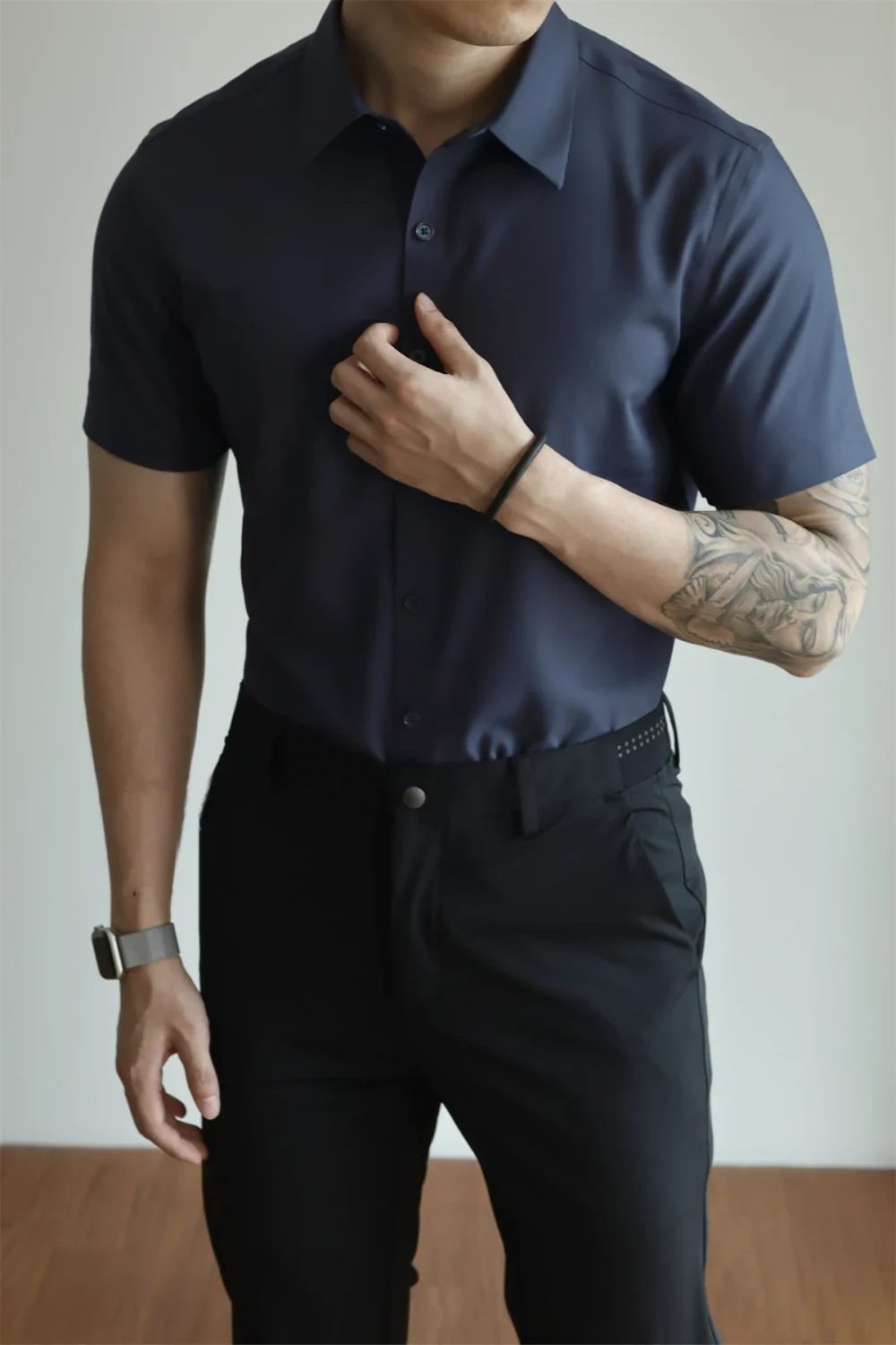 Men's Easy Care Breathable Business Short Sleeve Shirt