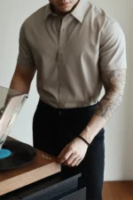 Men's Easy Care Breathable Business Short Sleeve Shirt