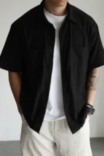 Men's Quick Dry Texture Drape Breathable Short Sleeve Shirt