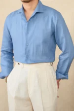 Men's Casual Linen Breathable Slim Fit Button Down Shirt