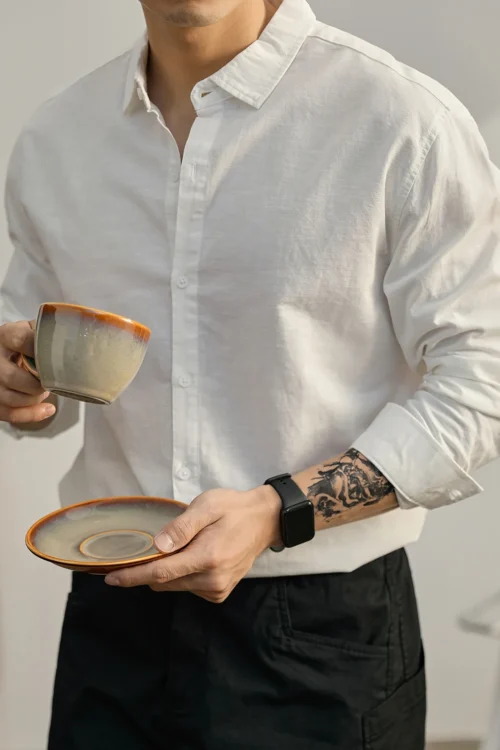 Men's Versatile Cotton-Linen Long Sleeve Shirt