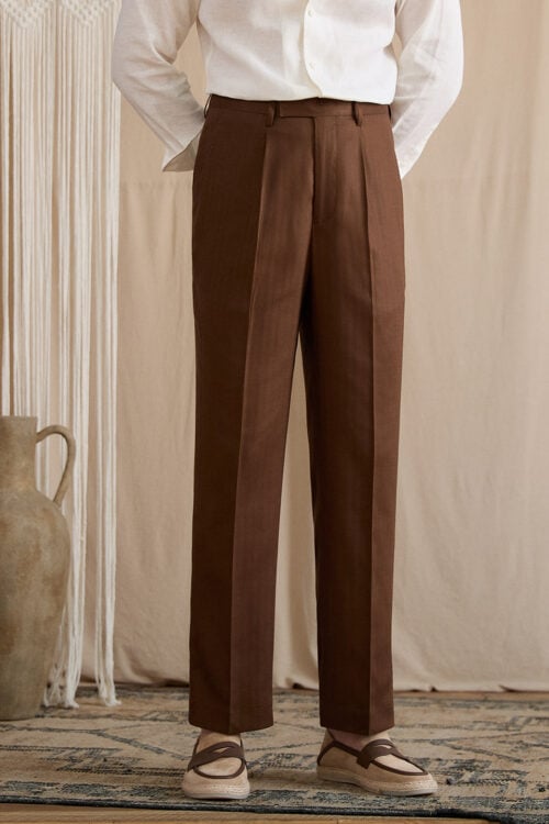 Men's Straight Smart Casual Lyocell Trousers