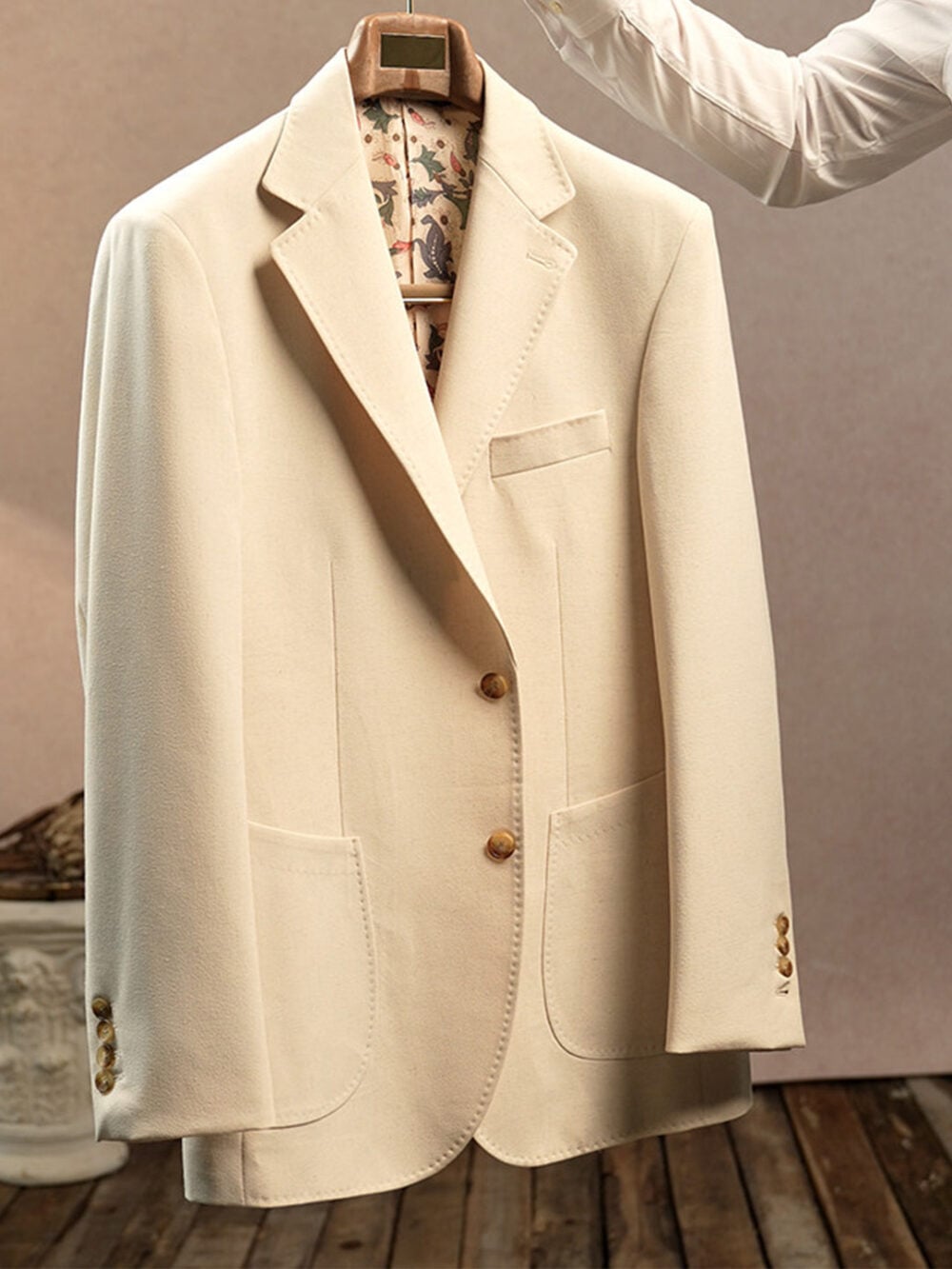 Linen-Blend Blazer
