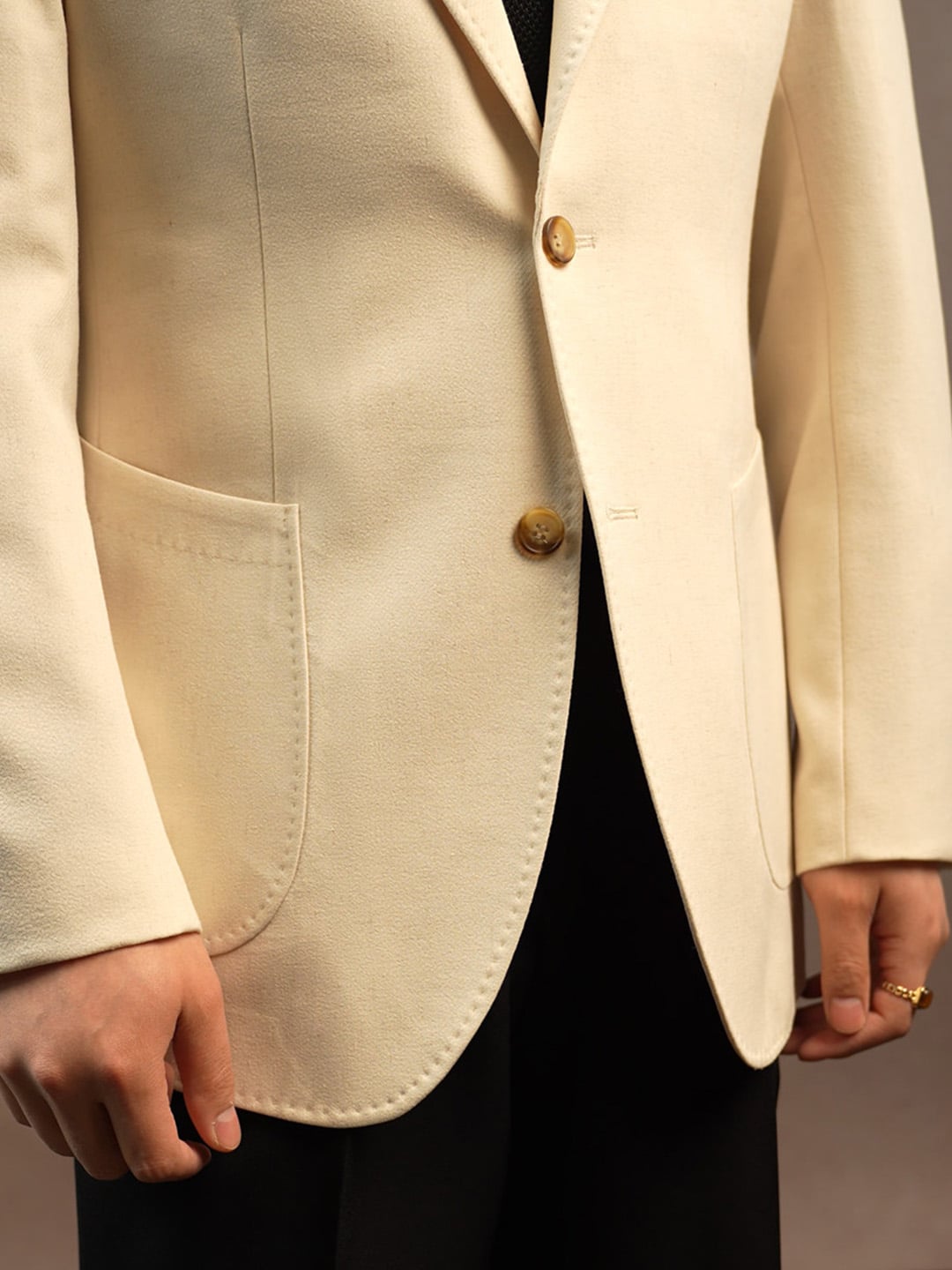 Patch pocket and button details