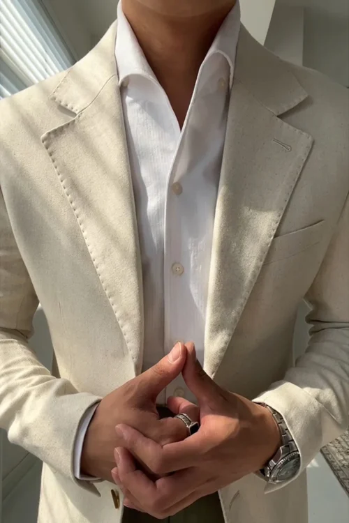 Lightweight linen blazer for summer