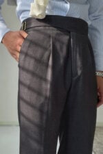 Vintage Italian High Waist Business Trousers for Men